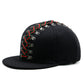 Punk Hip Hop Baseball Woven Belt Handmade Rivet Men And Women Flat-brimmed Cap meifu market