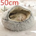 2-in-1 Dog & Cat Bed - Round Plush Warm Winter Pet House Meifu Market