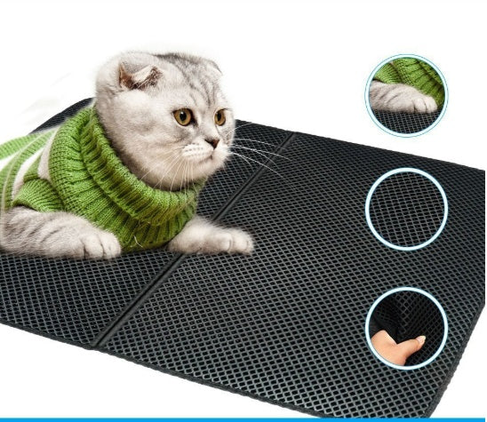 Waterproof Pet Cat Litter Mat EVA Double Layer Cat Litter Trapping Pet Litter Cat Mat Clean Pad Products For Cats Accessories Meifu Market