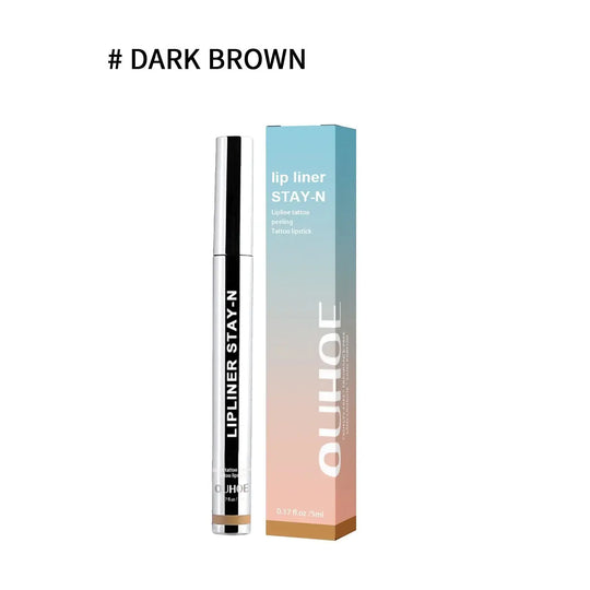 Lip Liner Pen Dark Brown Waterproof Long Lasting Plump Soft Lip Gloss Makeup Cosmetics Meifu Market