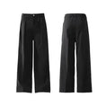 Black Men's Wide Leg Loose Leisure Professional Suit Pants - Meifu Market