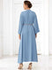 hand-stitched embroidery cardigan | lightweight travel kaftan gown | premium cotton long cardigan | ultrasonic cleaning