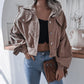 Women's Casual Lapel Corduroy Jacket Short Coat Meifu Market