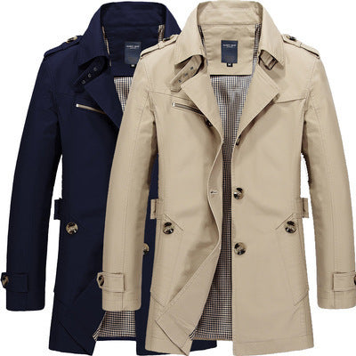 Men's casual jacket mid-length trench coat Meifu Market