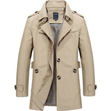 Men's casual jacket mid-length trench coat Meifu Market