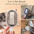 Cat Hair Brush With Water, Sticky Brush For Cats, 4 In-1 Cat Grooming Brush Creative Update Cat Dog Grooming Comb With Water Tank Double-Sided Hair Removal Brush Kitten Pet Supplies Accessories Meifu Market