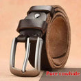 mens genuine leather belt | premium leather pin buckle | durable leather belt for men | energy saving