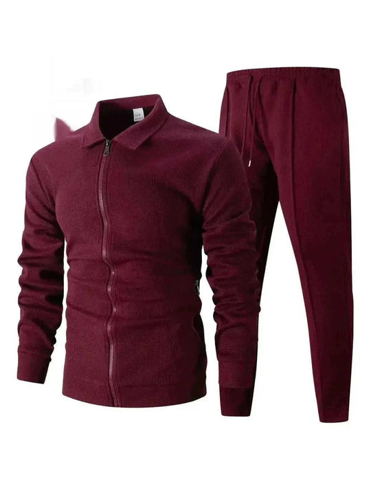 Autumn Youth Zipper Pocket Lapels Slim Fit Men's Jacket Suits - Meifu Market