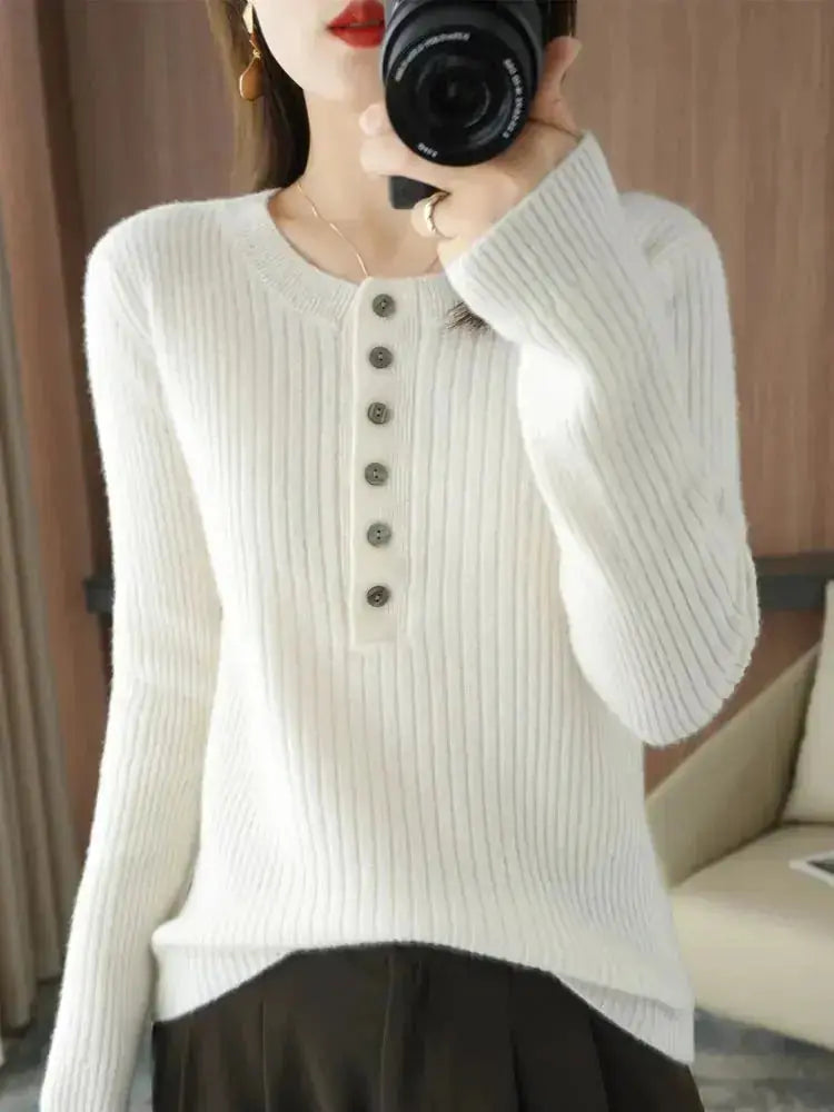 soft cashmere sweater | oversized women sweater | round neck long sleeve | ultrasonic cleaning