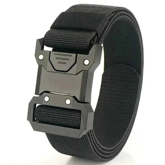 New Quick Release Tactical Release Buckle Braided Elastic Belt Men Sapphire Blue - lifestyle usage image