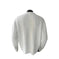 Retro Twist Round Neck Sweater Loose Casual Sweater - back view (material: polyester | color: white, navy | pattern: check)