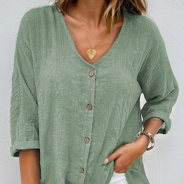 lightweight cotton fabric | breathable summer tops | v-neck tshirt women | ultrasonic cleaning