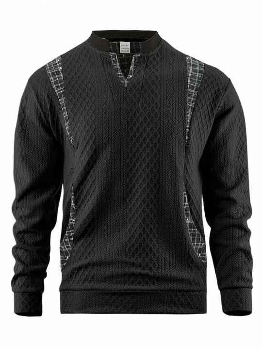 thermal insulated pullover | lightweight wool blend sweater | cold weather layering piece | energy saving