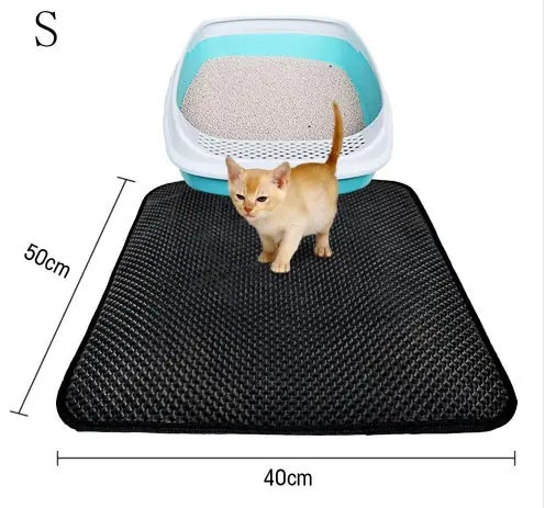 Double Layer Litter Cat Bed Pads Pet Cat Litter Mat Trapping Pets Litter Box Mat Pet Product Bed For Cats House Clean Mat Meifu Market