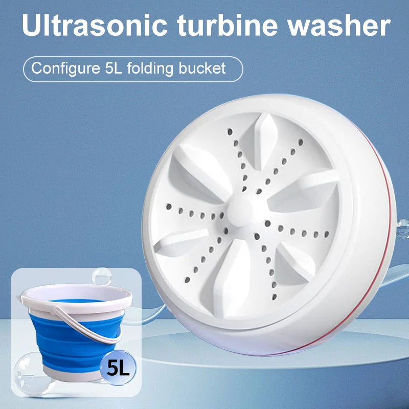 portable turbine washing machine | compact mini washer | lightweight laundry appliance | ultrasonic cleaning