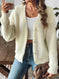 pearl buckle cardigan | four button sweater | woven knit fabric | energy saving