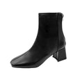 Boots Zipper Mid-calf And Low Length Martin Square Head Meifu Market