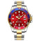Mens Watches TEVISE Quartz Wrist Watch Waterproof Sport Business Gold Blue - packaging and presentation