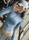 quick-dry fabric | breathable yoga jacket | moisture-wicking material | ultrasonic cleaning