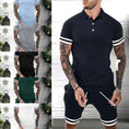 quick-dry fabric short sets | breathable polo shirt outfits | summer casual tracksuits for men | ultrasonic cleaning