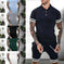 quick-dry fabric short sets | breathable polo shirt outfits | summer casual tracksuits for men | ultrasonic cleaning