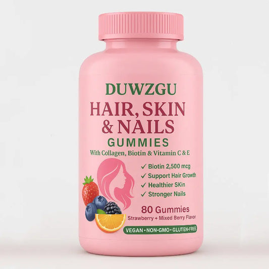 Hair Skin Nails Gummies - Beauty Wellness Supplement with Biotin & Collagen