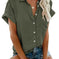 polyester v-neck shirt | white work shirt with pockets | durable polyester fabric | ultrasonic cleaning