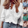 European and American new long-sleeved ruffled shirt Meifu Market