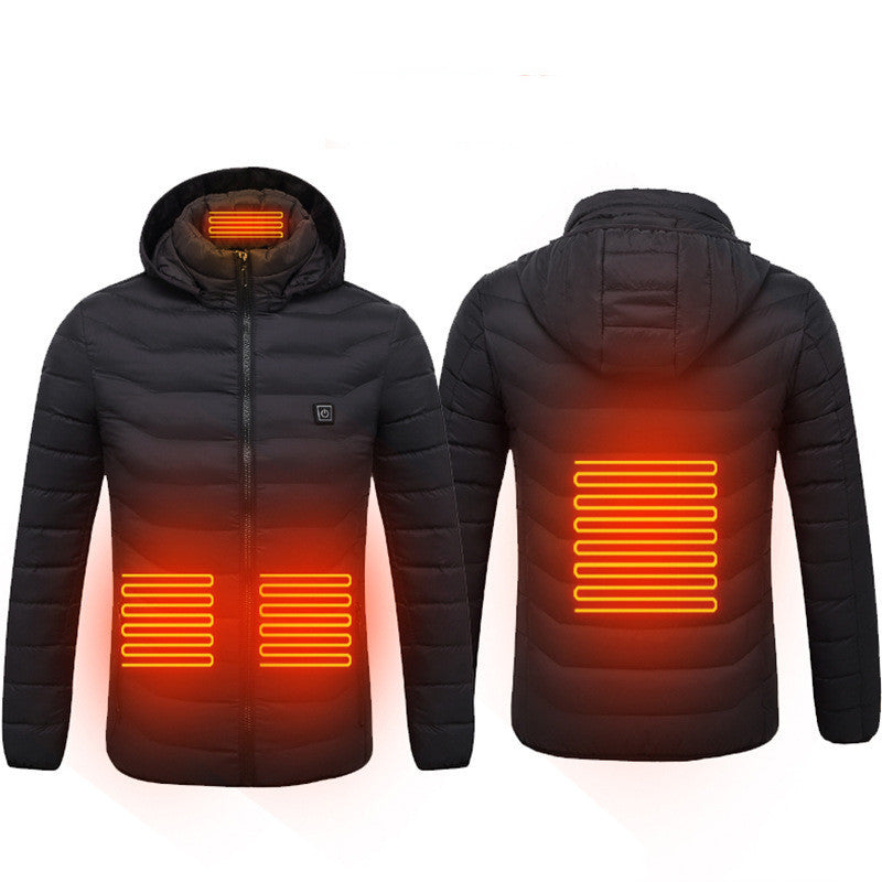 New Heated Jacket Coat USB Electric Jacket Cotton Coat Heater Thermal Clothing Heating Vest Men's Clothes Winter Meifu Market