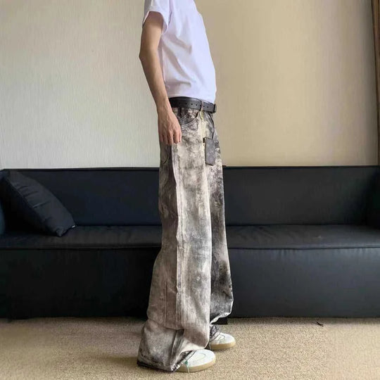 d digital camouflage print | durable cotton denim fabric | elastic waistband trousers | ultrasonic cleaning
