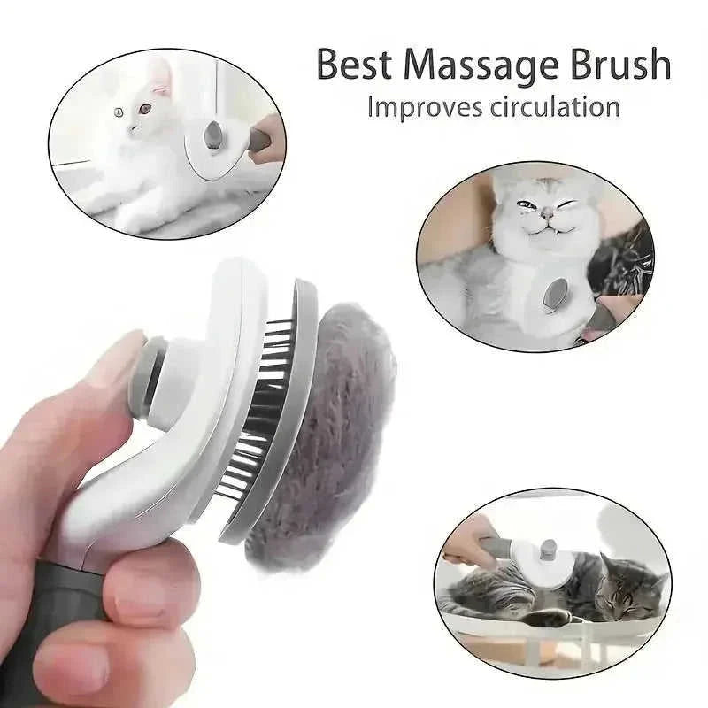 floating hair removal brush | pet hair removal tool | stainless steel bristles | energy saving