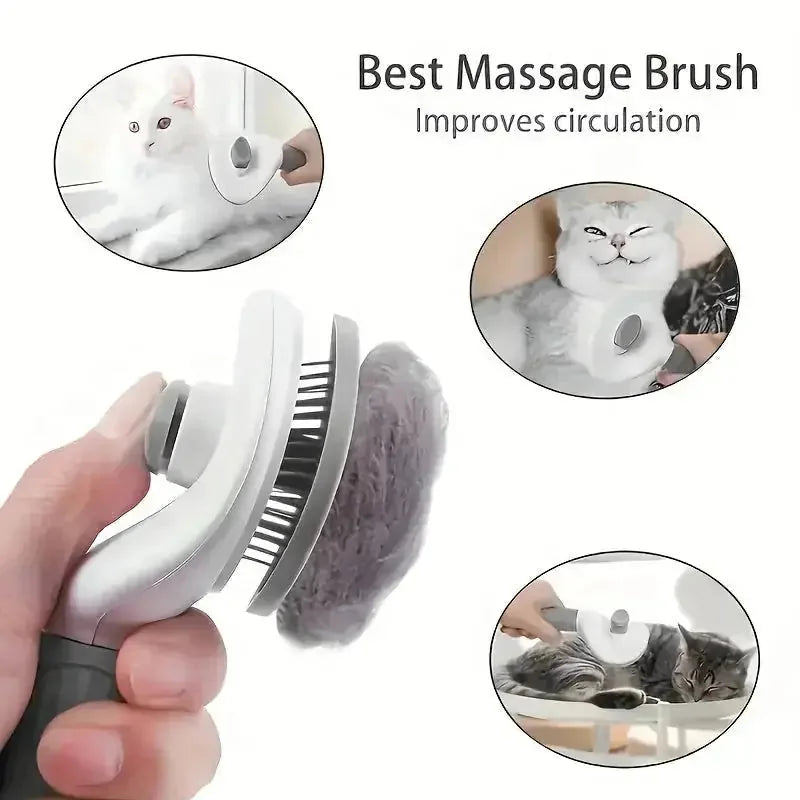 floating hair removal brush | pet hair removal tool | stainless steel bristles | energy saving