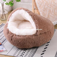 Deep Sleep Half-pack Semi-enclosed Dual-use Plush Round Pet Bed Meifu Market