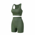 wireless sports bra and shorts set | moisture-wicking fabric | high-impact support bra | energy saving
