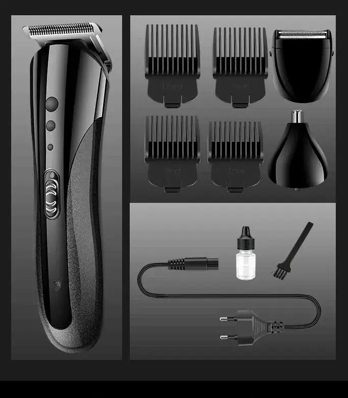 rechargeable hair clipper | waterproof electric shaver | wireless beard trimmer | energy saving
