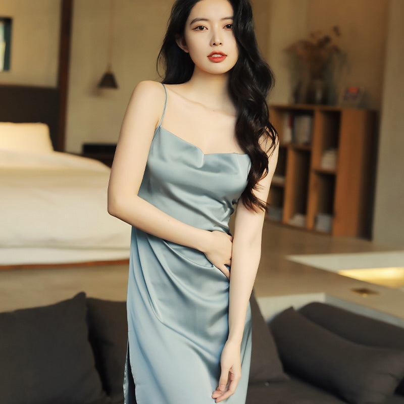 Suspenders Strapless Chest Pad Silk Pajamas Women Meifu Market