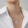 sterling silver necklace | diamond pendant necklace for women | wedding party jewelry | energy saving