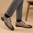Imitation Houndstooth Men's Shoes Casual Leather Shoes Meifu Market