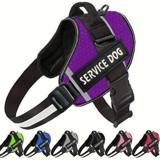 Reflective Dog Vest Harness with Comfortable Mesh Design - Keep Your Pet Safe and Comfortable