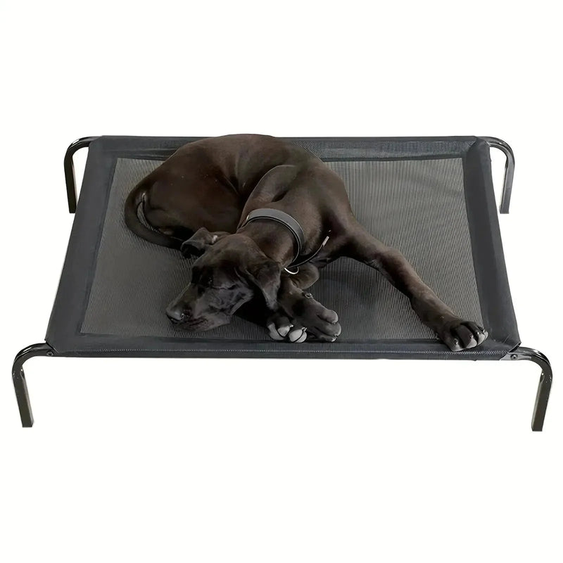 elevated dog bed for camping | heavy-duty aluminum frame dog cot | extra large portable dog bed | energy saving