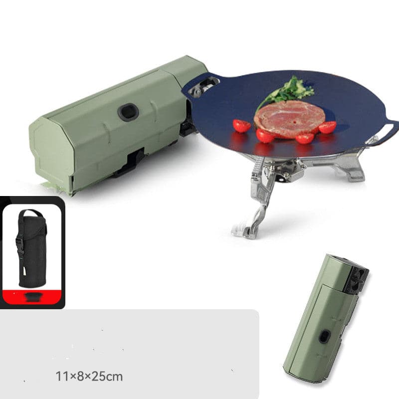 Camping Gas Stove Portable Folding Cassette Stove Outdoor Hiking BBQ Travel Cooking Grill Cooker Gas Burner Food Heating Tool Kitchen Gadgets Meifu Market