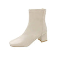 Boots Zipper Mid-calf And Low Length Martin Square Head Meifu Market