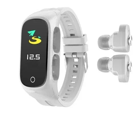 N8 Smartwatch with Bluetooth Earbuds - 2-in-1 Music & Fitness Tracker