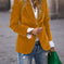 Women's Velvet Blazer Slim Fit Single Breasted Suit Jacket Meifu Market