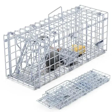 2Pcs Foldable Rat Trap Cage Humane Live Rodent Trap Cage Galvanized Meifu Market
