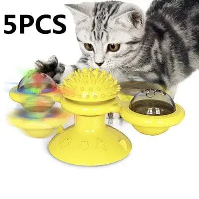 rotating cat toy | multi-function scratching post | interactive pet toy | energy saving