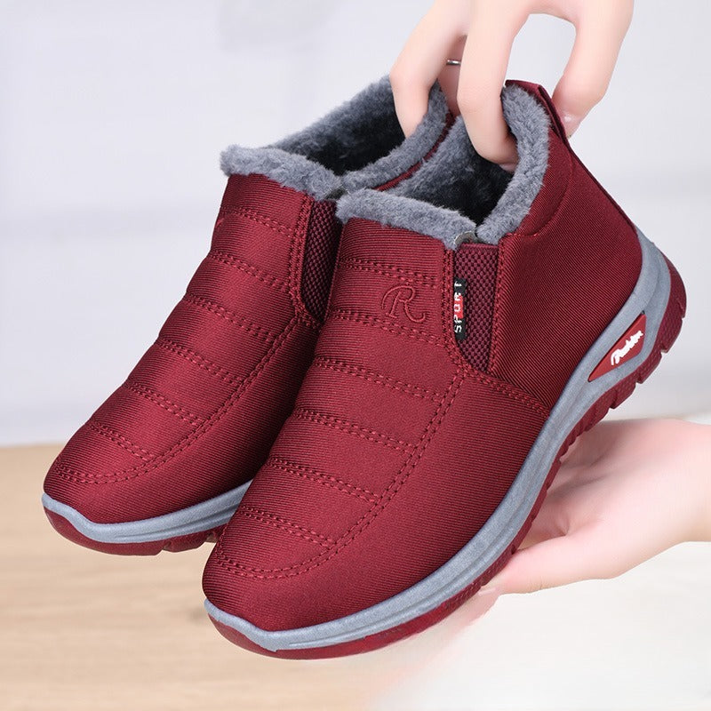 Winter Fleece-lined Thick Non-slip Wear-resistant Shoes For The Old Meifu Market