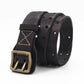 Cowhide Handmade Stitching Anti-allergy Men's Leather Belt meifu market