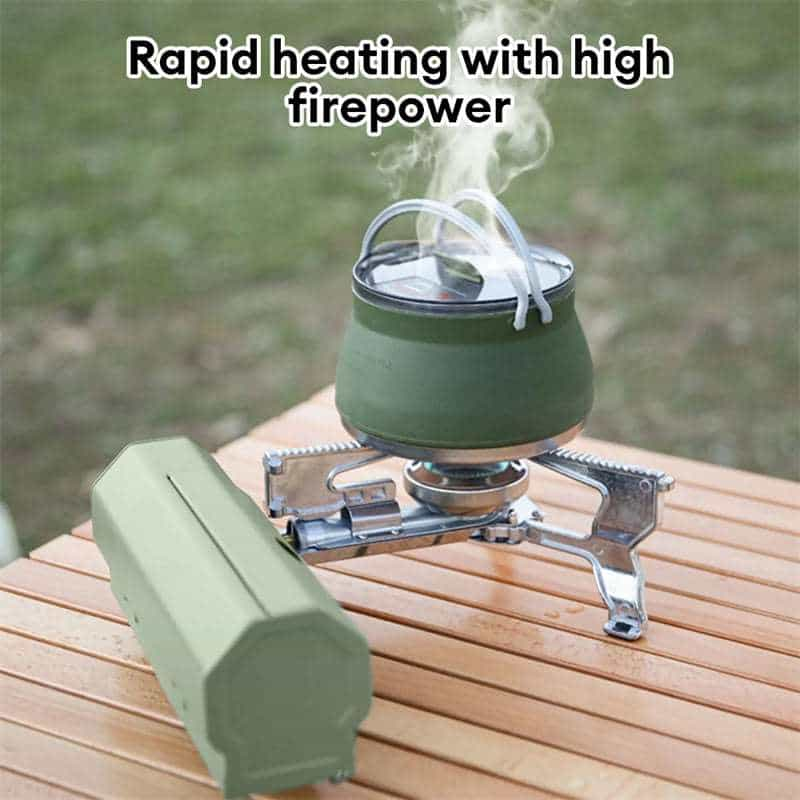 Camping Gas Stove Portable Folding Cassette Stove Outdoor Hiking BBQ Travel Cooking Grill Cooker Gas Burner Food Heating Tool Kitchen Gadgets 