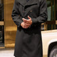 heavy wool blend coat | double-breasted trench coat | mens winter overcoat | energy saving